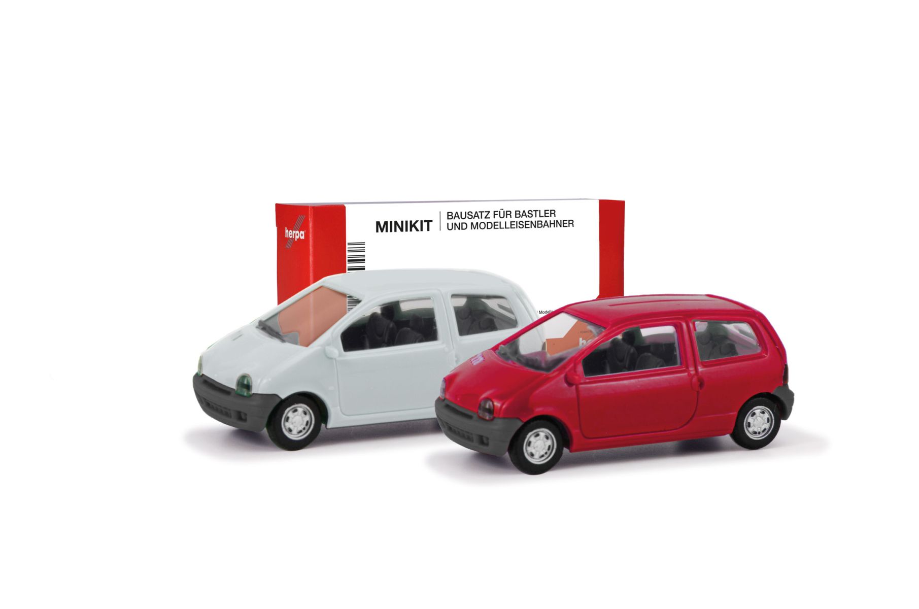 Herpa 012218-007 - MiniKit Renault Twingo, 2er Set, Vermehlo Vivo / Jaune Vanille