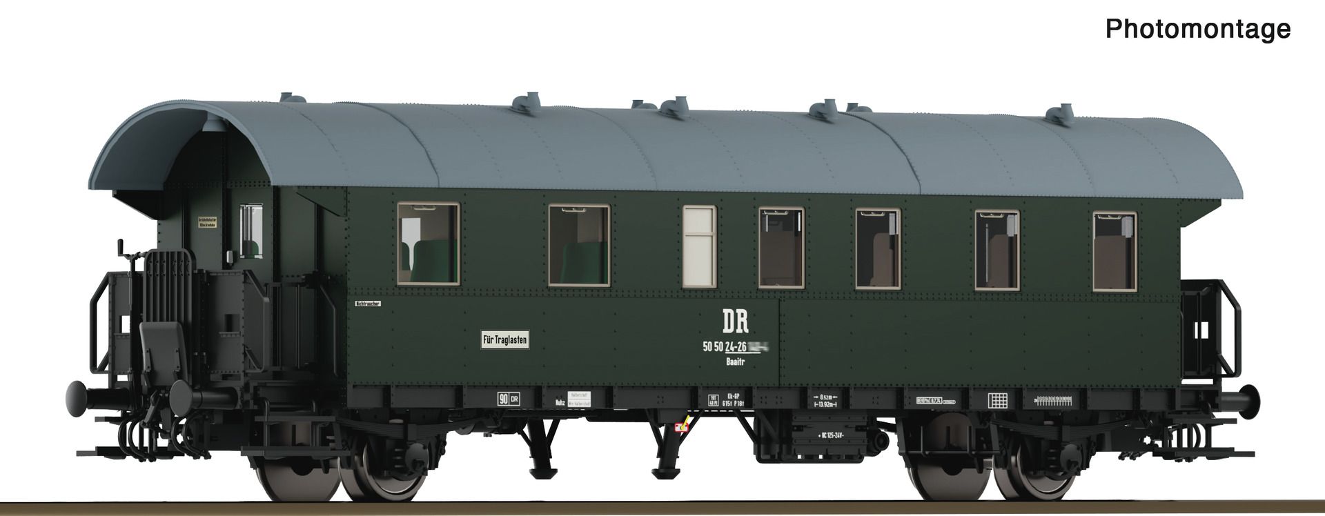 Roco 6280049 - Personenwagen 'Donnerbüchse' Baaitr, 2. Klasse, DR, Ep.IV