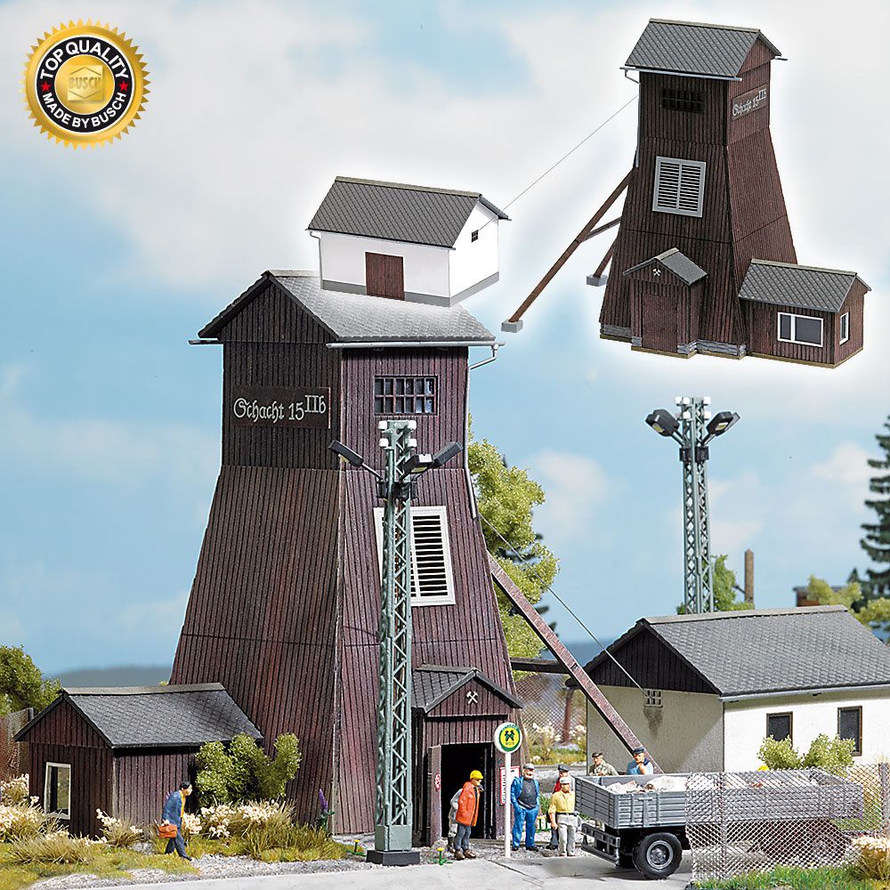 Busch 1476 - Förderturm Schlema H0 Busch 1476 - Förderturm Schlema H0