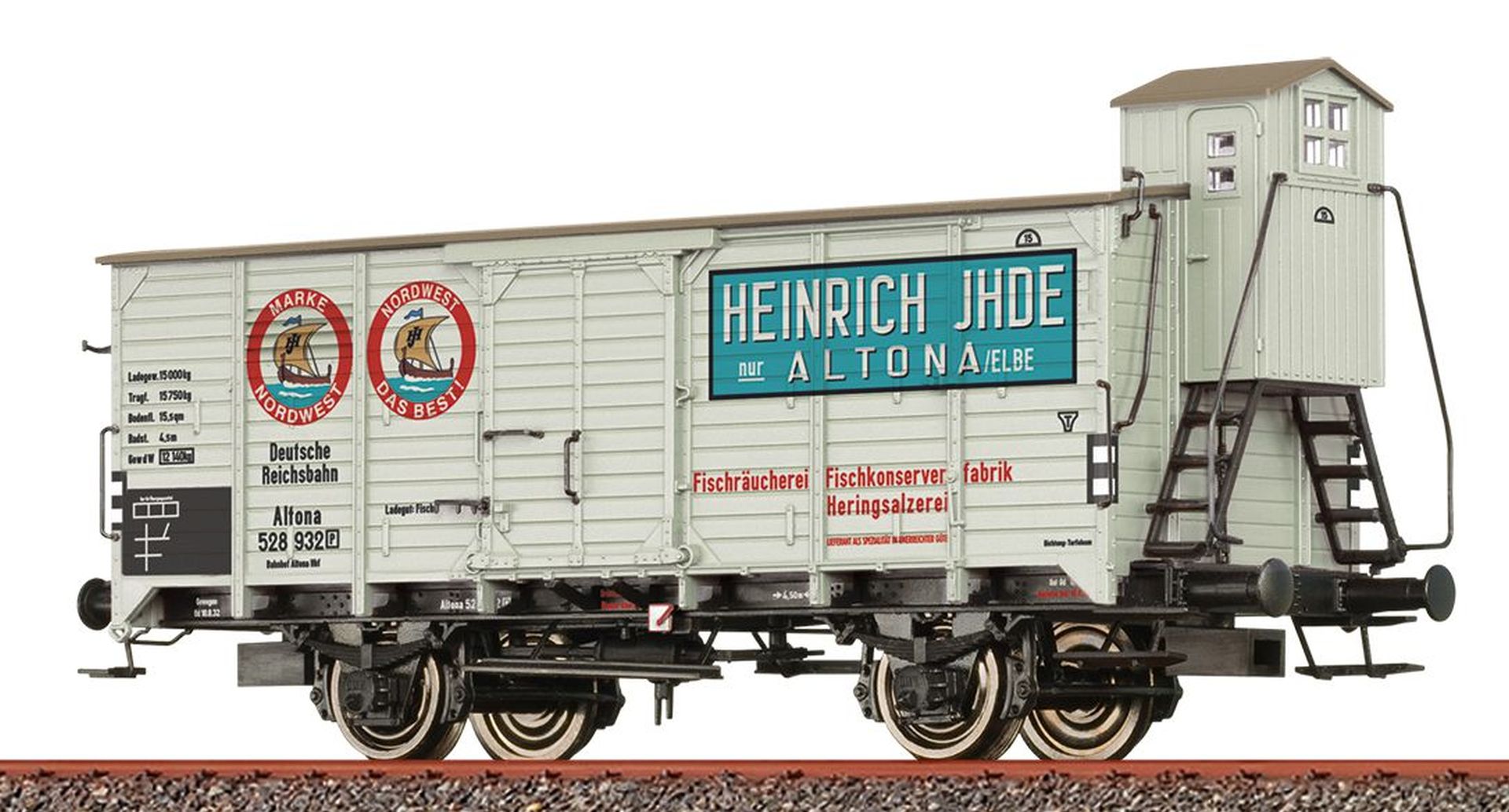 Brawa 50931 - Wärmeschutzwagen, DRG, Ep.II 'Heinrich Jhde'