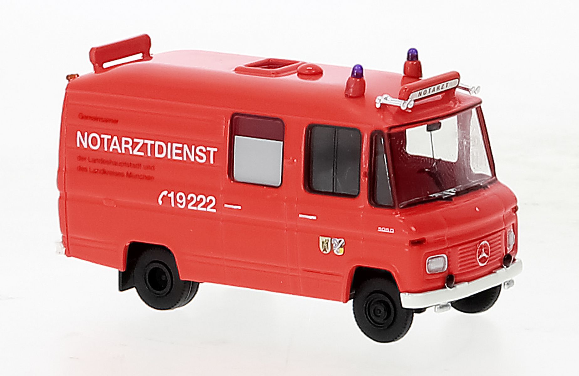 Brekina 36942 - Mercedes L 508 RTW, Feuerwehr München, 1978