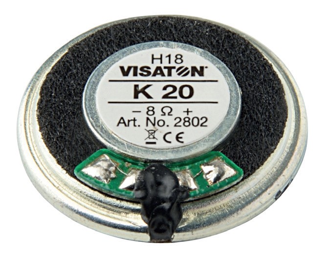 Visaton 2802 - K 20 - Kleinlautsprecher, D = 2 cm, 8 Ohm