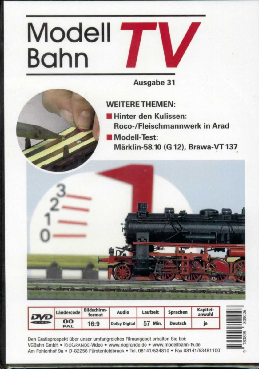 VGB 7531 - DVD - Modellbahn TV - Ausgabe 31 VGB 7531 - DVD - Modellbahn TV - Ausgabe 31