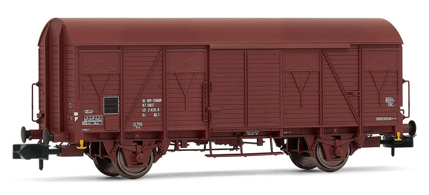 Arnold HN6515 - 2er Set gedeckte Güterwagen G4, SNCF, Ep.IV