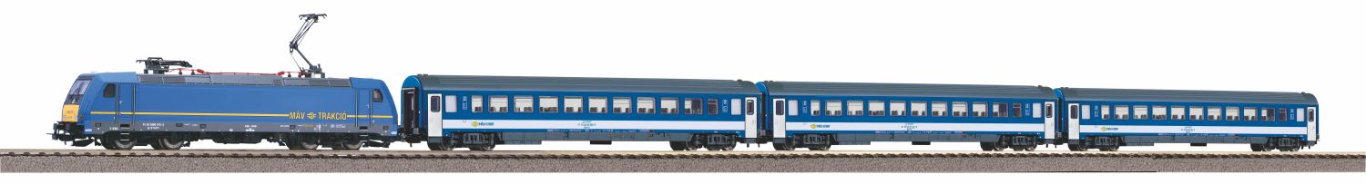 Piko 97938 - Analoges Startset mit BR 185 und Personenzug, MAV, Ep.VI, Bettungsgleis