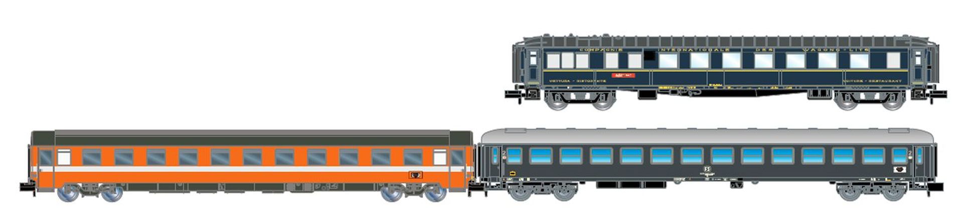 Arnold HN4467 - 3er Set Personenwagen 'Alpen-Express' Rom – München, FS, Ep.IV