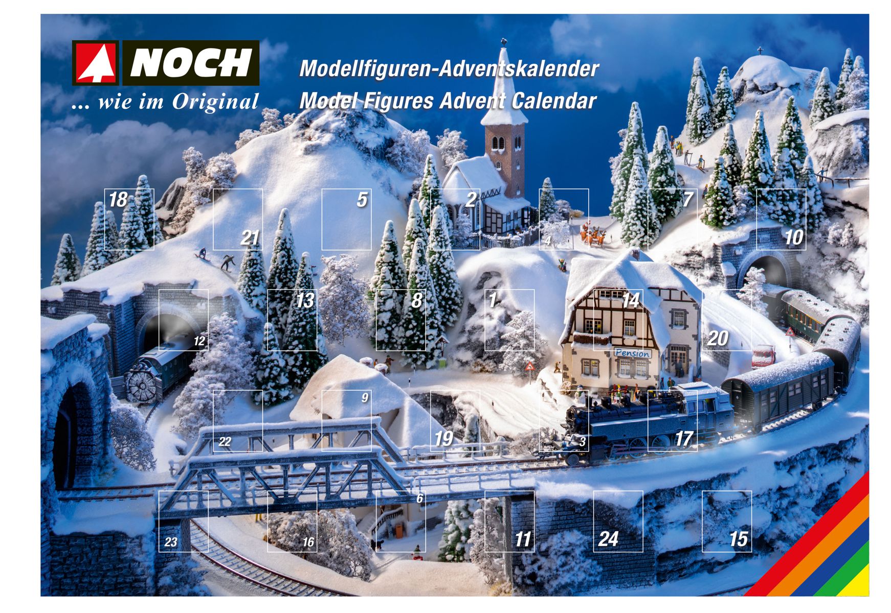 Noch 45996 - Adventskalender mit 25 Figuren, Spur TT