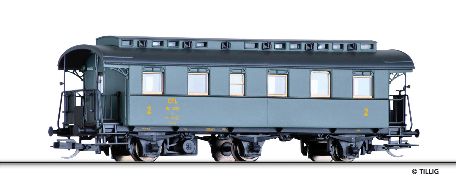 Tillig 16053 - Personenwagen 2. Klasse, CFL, Ep.III