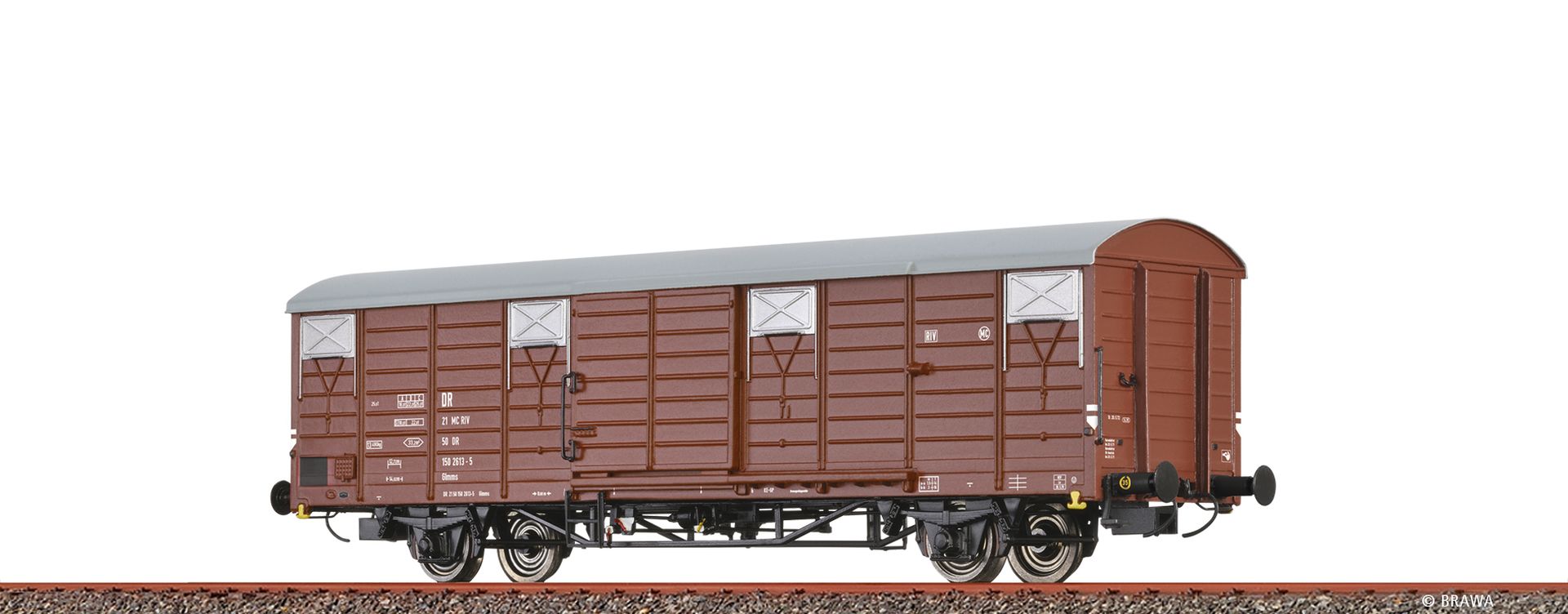 Brawa 49921 - Gedeckter Güterwagen Glmms, DR, Ep.IV