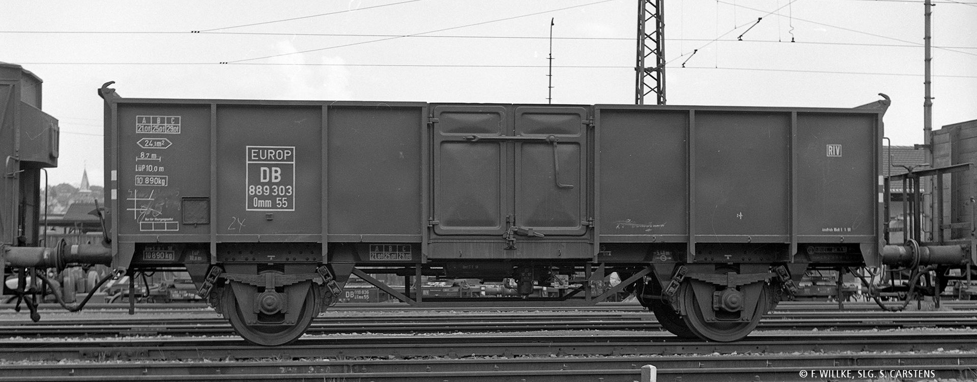 Brawa 50057 - Offener Güterwagen Omm 55, DB, Ep.III