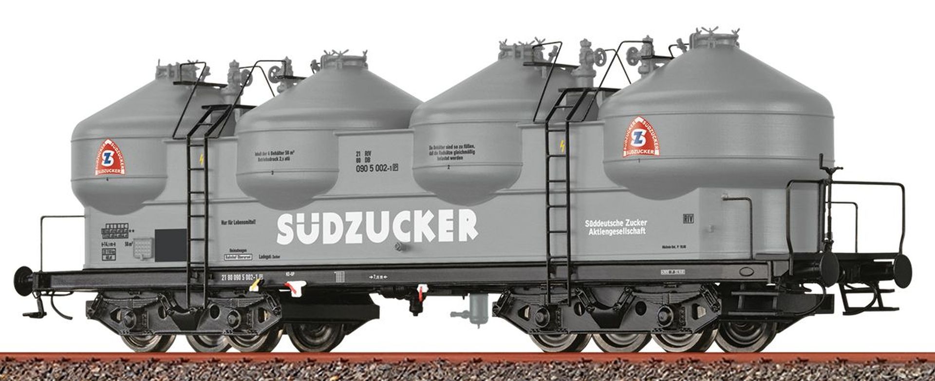 Brawa 50317 - Staubbehälterwagen Uacs 946, DB, Ep.IV 'Südzucker'