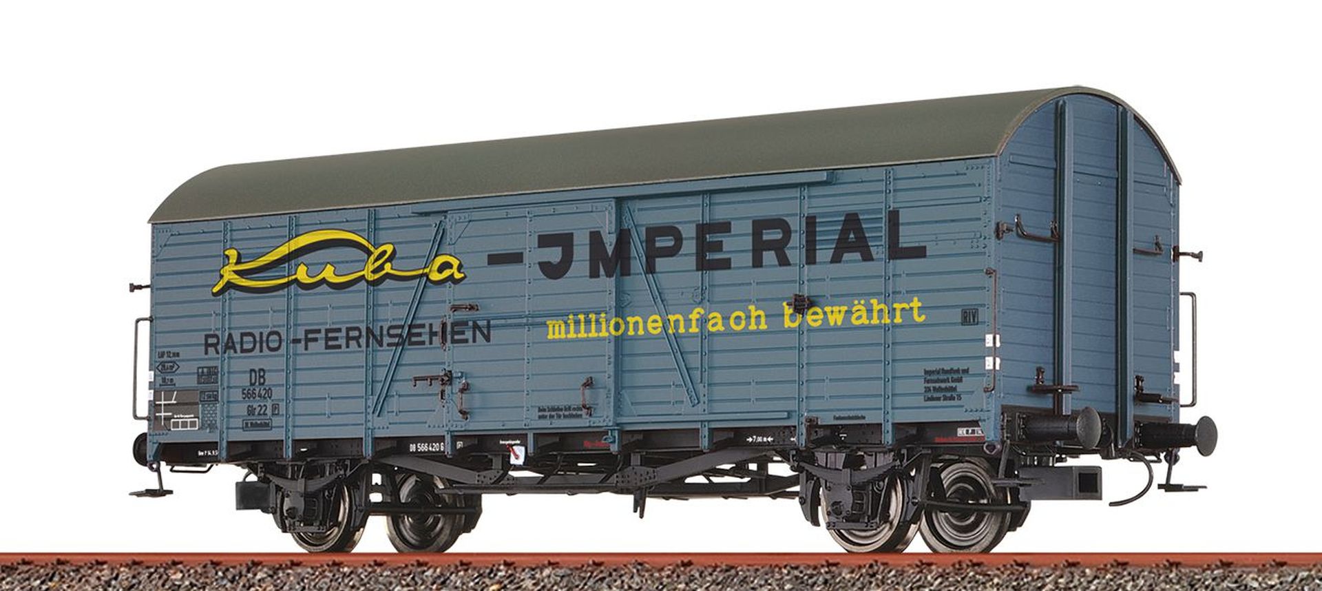 Brawa 50934 - Gedeckter Güterwagen Glr22, DB, Ep.III 'Kuba Imperial'