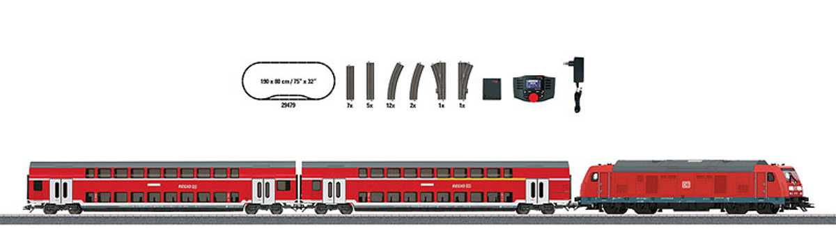 Märklin 29479 - Digitales Startset mit BR245 und Personenzug, DBAG, Ep.VI, Mobil Station