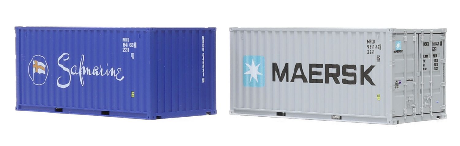 igra 98010054 - 2er Set Container 20' 'Maersk + Safmarine
