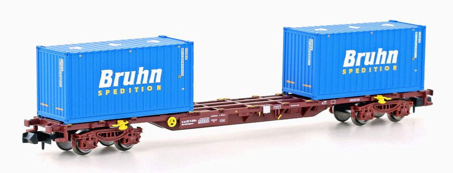 MF-Train MF33442 - Containertragwagen Sgmnss, DB-Cargo, Ep.V-VI 'Bruhn'