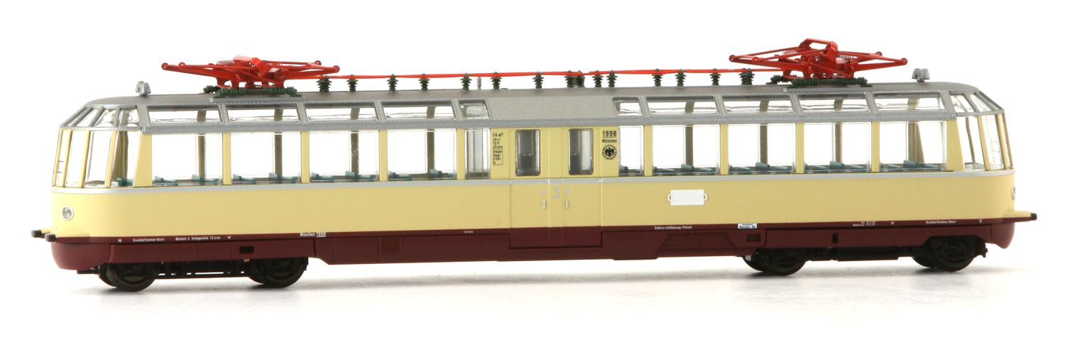 Kres 4913 - Triebwagen 'Gläserner Zug' elT 1988, DRG, Ep.II, rot-beige