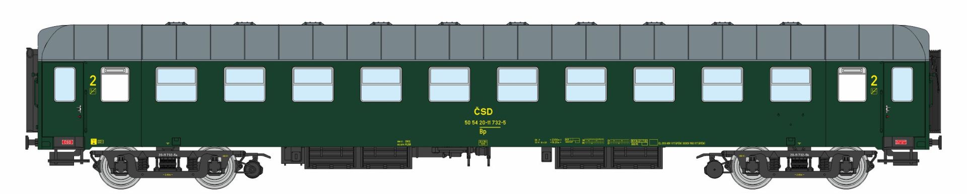 igra 97110068 - Personenwagen Bp Plzen, Zdice 1, CSD, Ep.IV