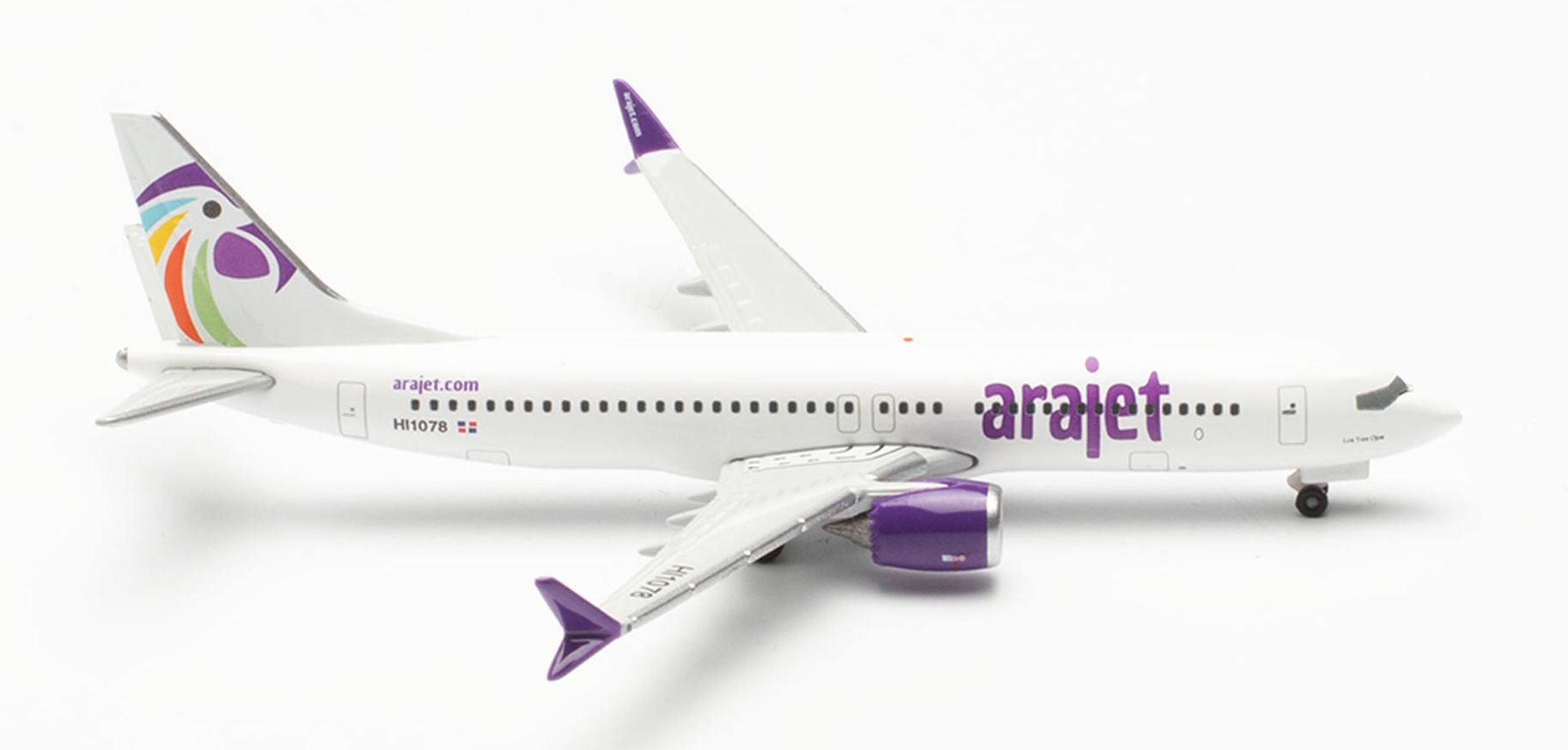 Herpa 537131 - Arajet Boeing 737 Max 8 - HI1078 "Los Tres Ojos" Herpa 537131 - Arajet Boeing 737 Max 8 - HI1078 "Los Tres Ojos"