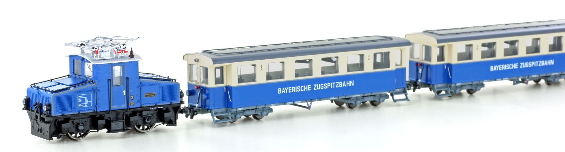 Hobbytrain H43106-S - Zugset der Zugspitzbahn, AEG Tallok und 2 Wagen, Ep.V-VI, H0e, DC-Sound