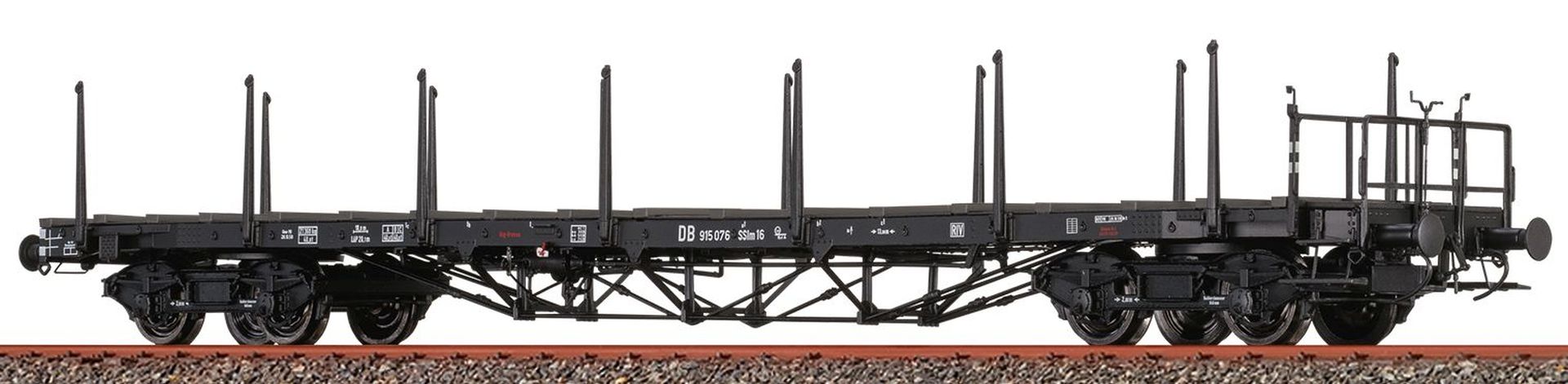 Brawa 50651 - Drehgestellflachwagen SSlm 16, DB, Ep.III
