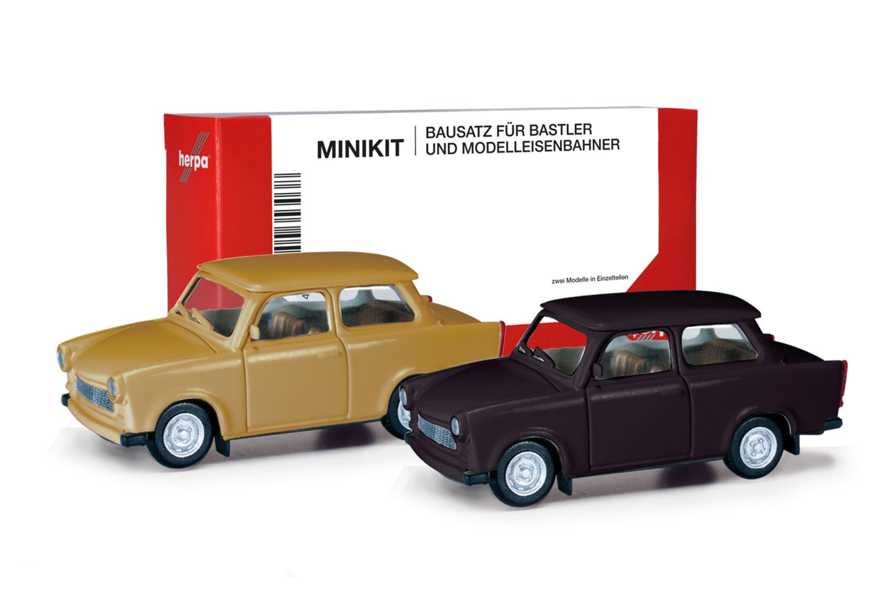 Herpa 013901-002 - MiniKit Trabant 601 Limousine, samtocker/rallyeschwarz