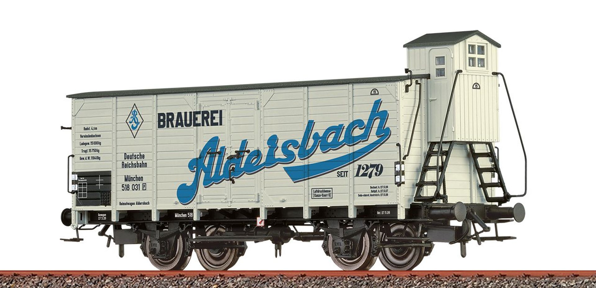 Brawa 49814 - Gedeckter Güterwagen, DRG, Ep.II 'Brauerei Aldersbach'