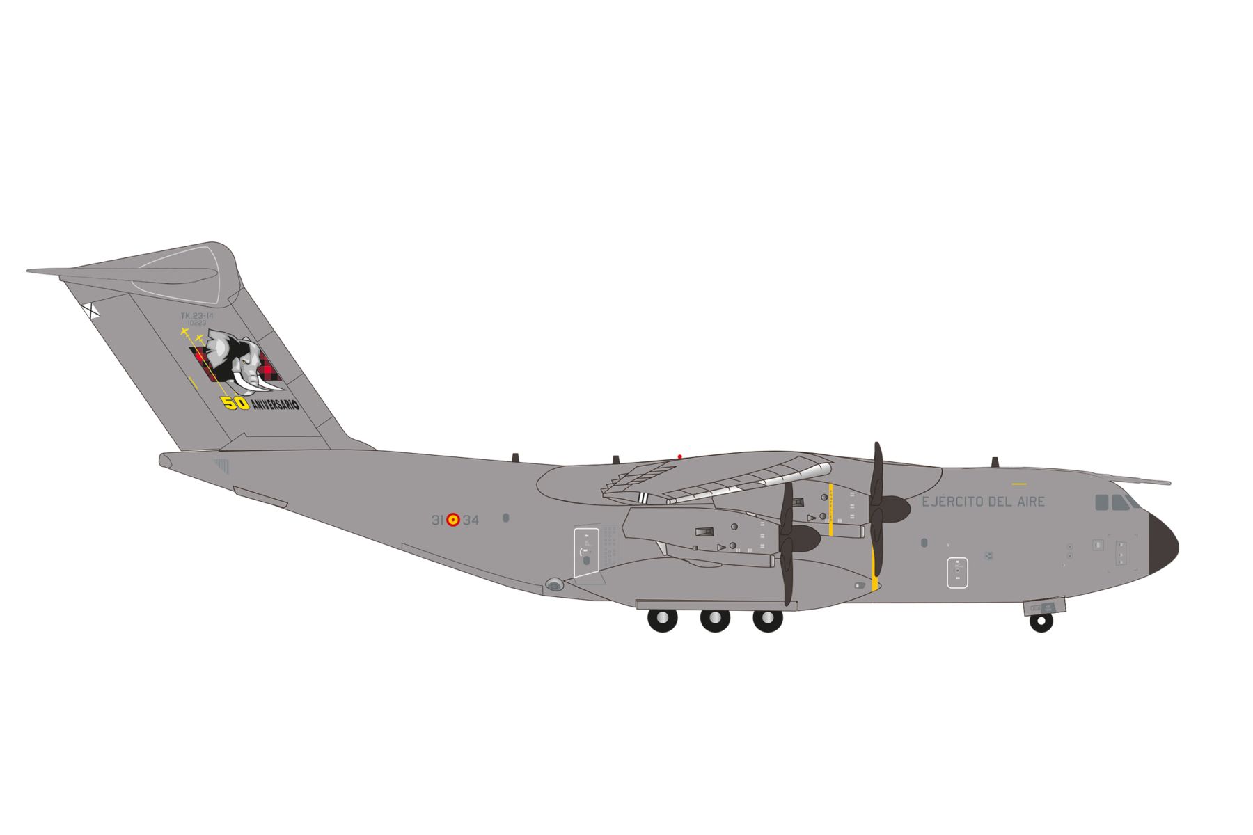 Herpa 573191 - Spanish Air Force Airbus A400M Atlas (T.23)