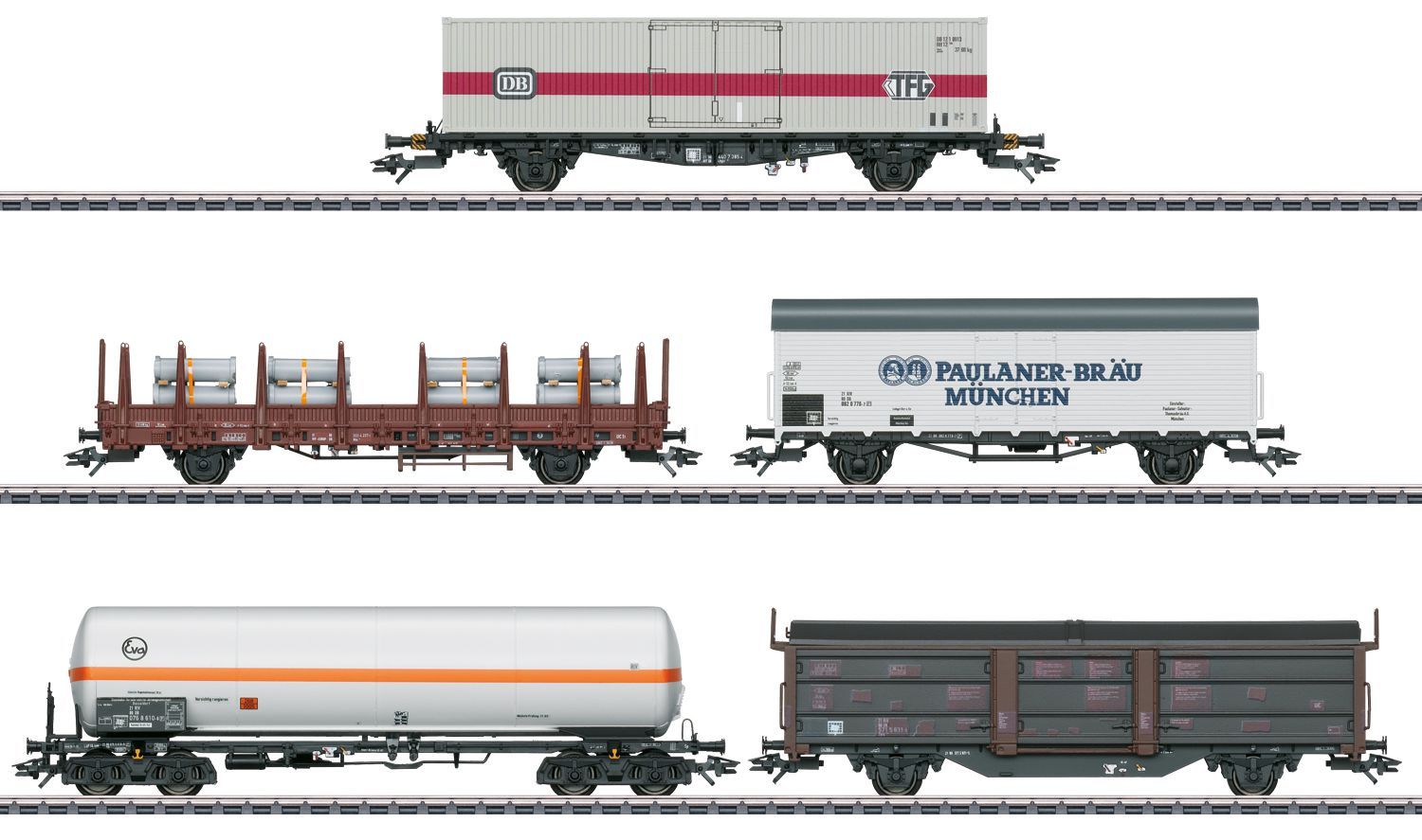 Märklin 47370 - 5er Set Güterwagen, DB, Ep.IV
