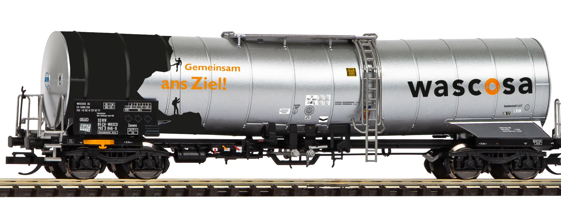 Piko 72407 - 2er Set Chemiekesselwagen, Wascosa, Ep.VI