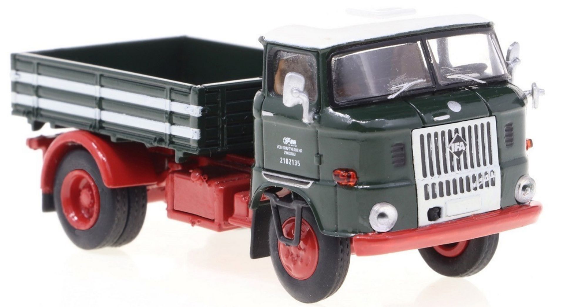 Brekina 71256 IFA W50 Zugmaschine H0 - Modellauto Dunkelrot/grau