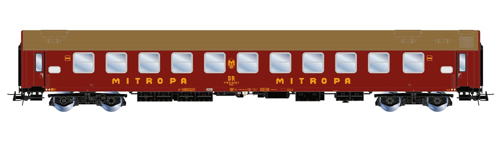 Rivarossi Passagierwagen Set - 4-teilig OSShD Typ B Tourex Epoche IV