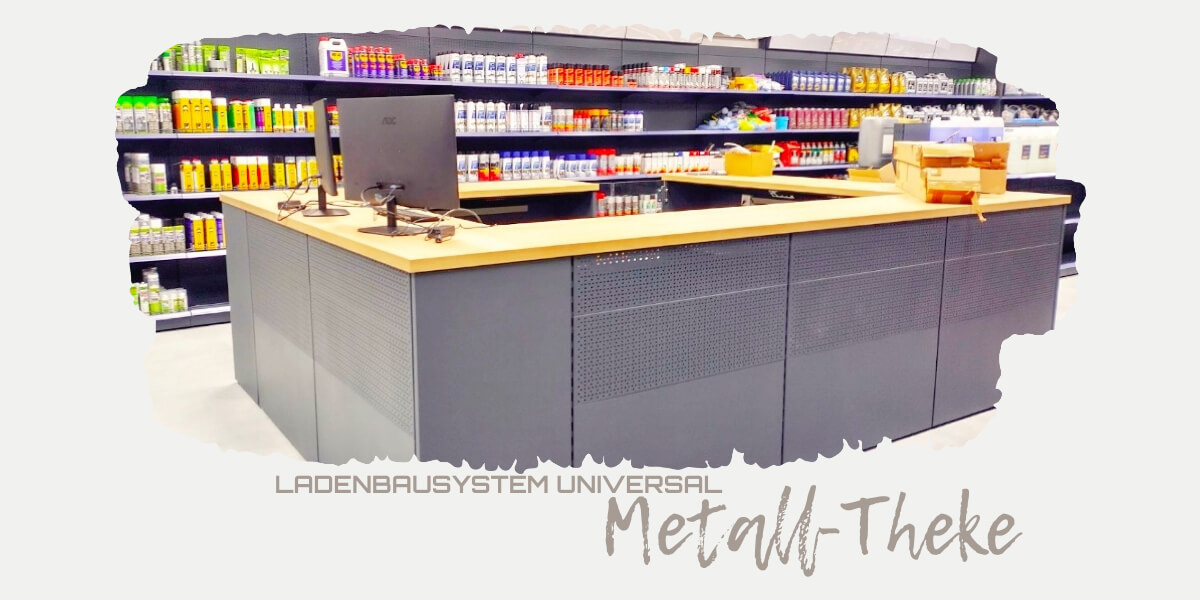 Ladeneinrichtungen komplett mit dem Regalsystem UNIVERSAL Metall