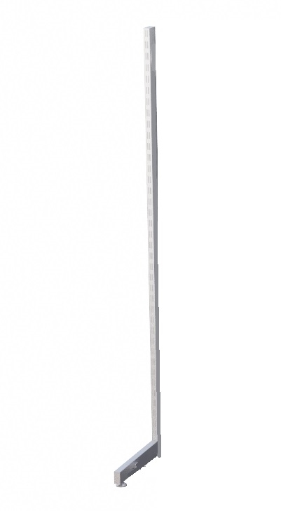 L-Steher Set Standard (Reihenabschluß) H2,1m, T50cm Weißalu