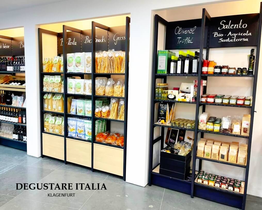 Ladeneinrichtung bei Degustare Italia, Klagenfurt