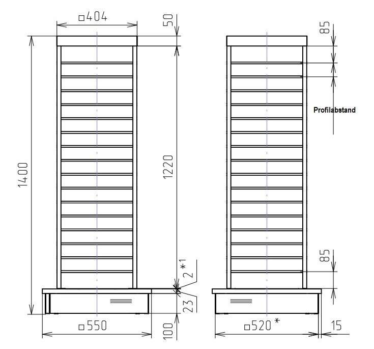 Lamellenwand drehbar