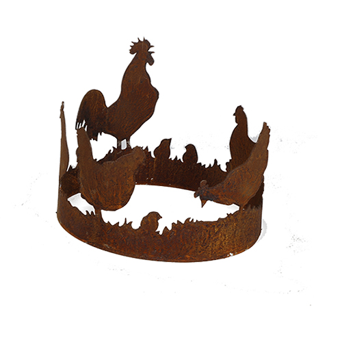 Kleiner Hühnerring, Edelrost, Rost, 12,5x9,5 cm