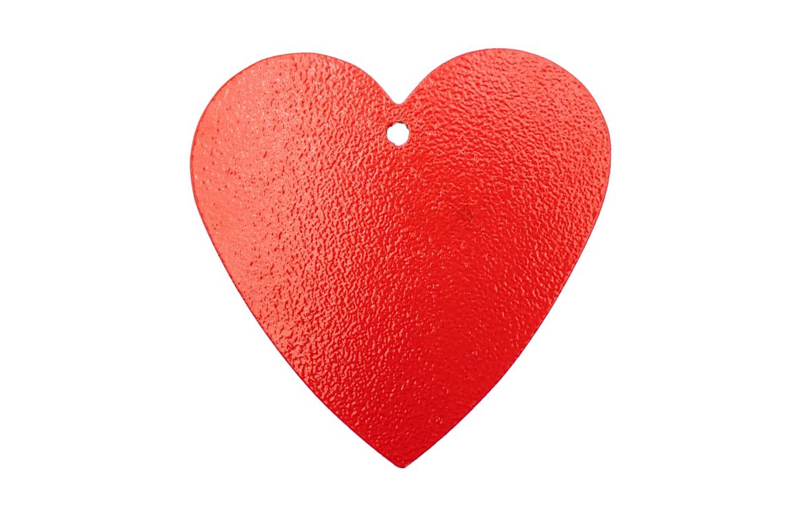 Herz zum hängen, rot lackiert, 11 cm