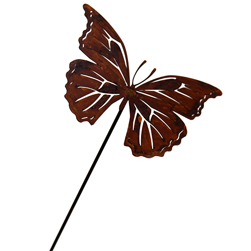 Gartenstecker fliegender Schmetterling, Edelrost, B20cm L100cm