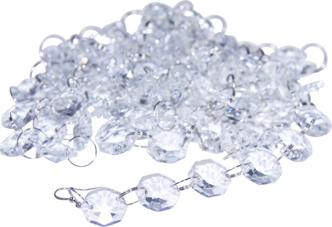Kristall Kette, Perlen aus Glas, 1,80m