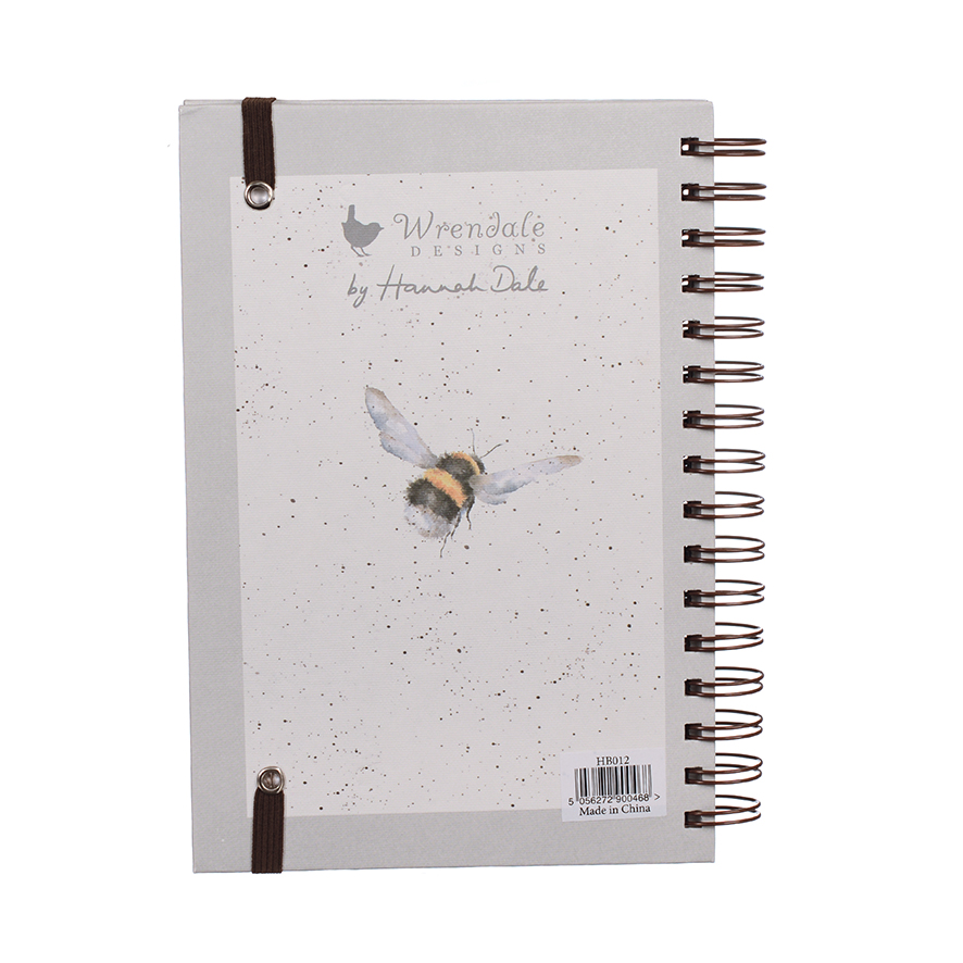 Wrendale Ringbuch, DIN A5, Motiv Hummel & Blumen