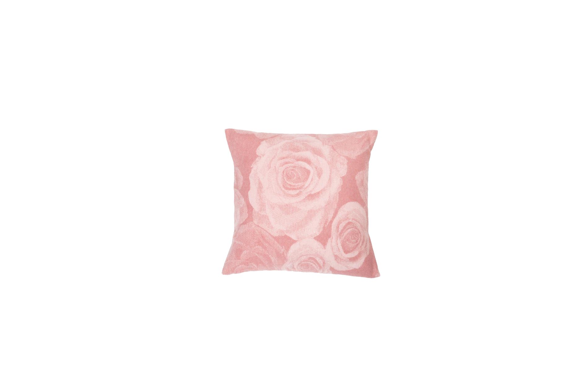 DAVID FUSSENEGGER Kissenhülle Silvretta, "Rosen", rouge/rosa, 50x50 cm