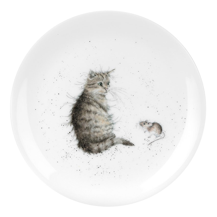 Wrendale Kuchen/Dessertteller, Motiv Katze und Maus, D 20 cm