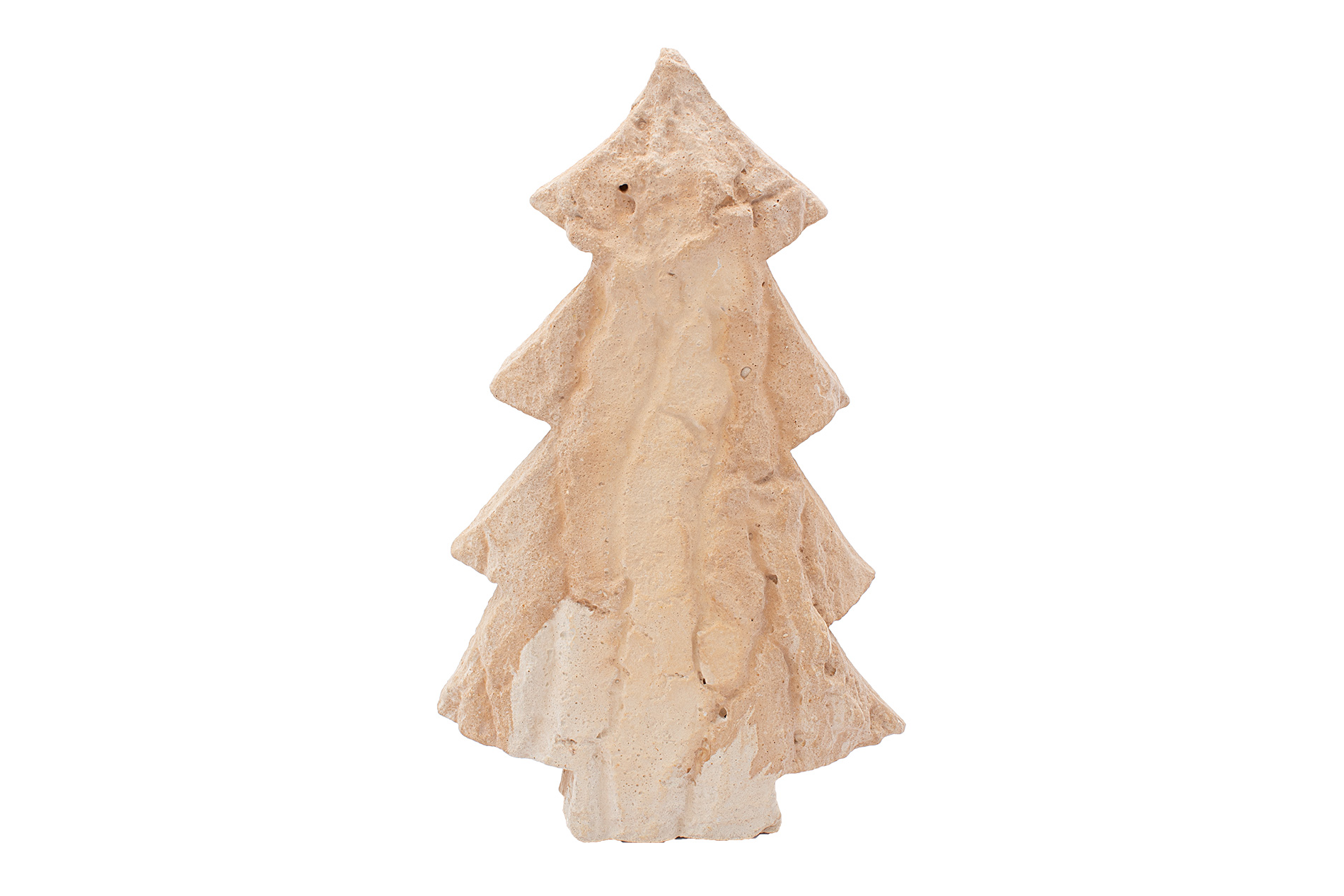 Weihnachtsbaum, Tanne, klein,  mit Rindenstruktur, Sandsteinguss,  25 x 17 x  5 cm