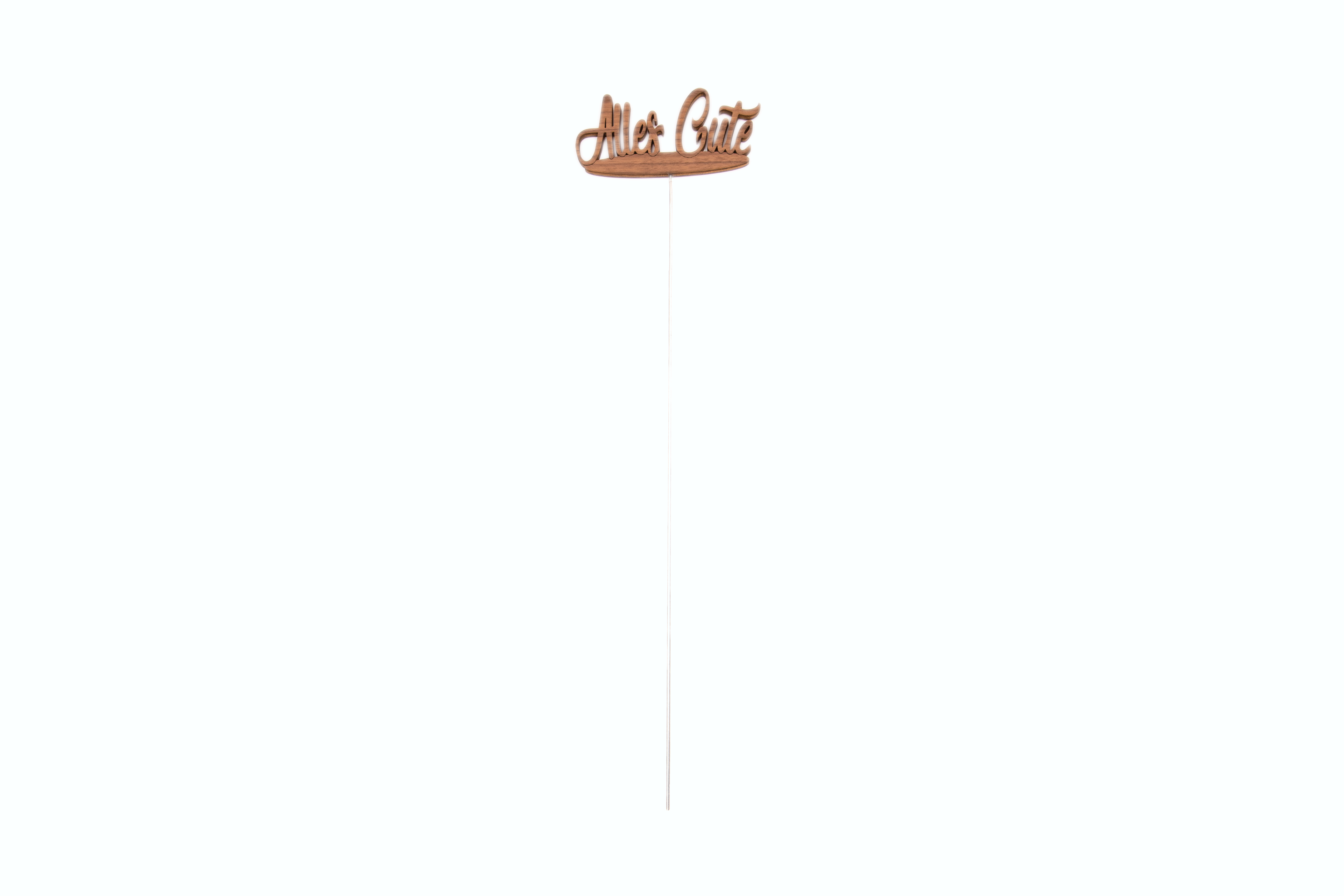 Pflanzenstecker/Blumenstecker Schriftzug "Alles Gute" aus Holz, 43x12,5 cm
