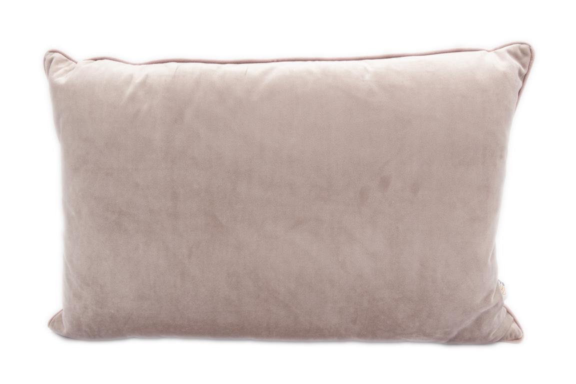 Kissenhülle California, taupe, rosa Biese, 35x55 cm