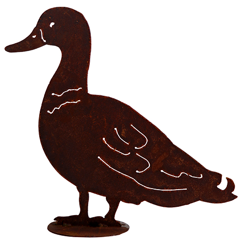 Ente seitlich, auf Platte, H 39cm