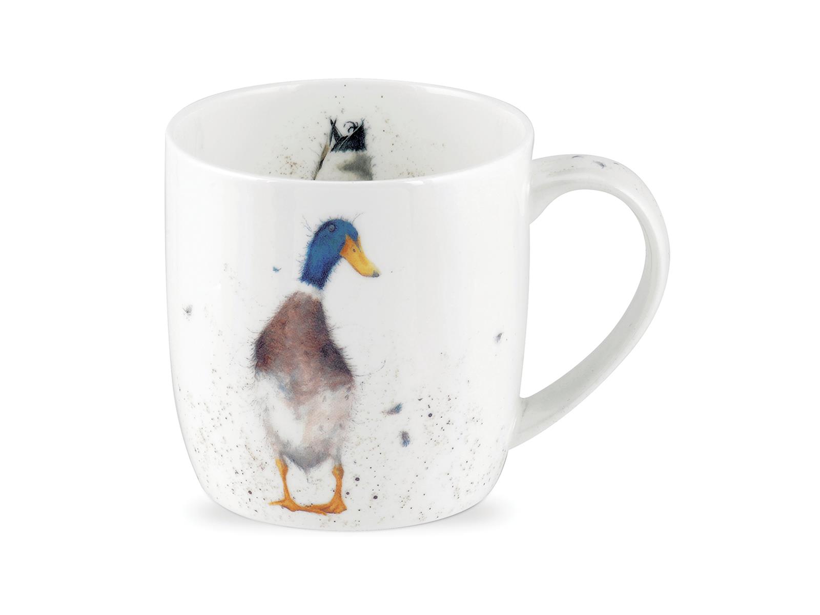 Wrendale Becher ," Guard Duck ", Motiv Ente , 0,31 L , 8 x 7,5 cm