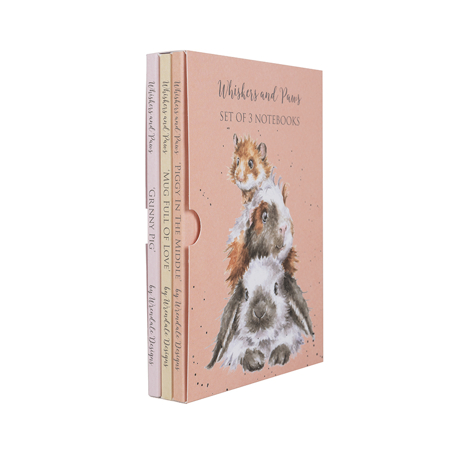 Wrendale Notizbuchset Whiskers and Paws DIN A6