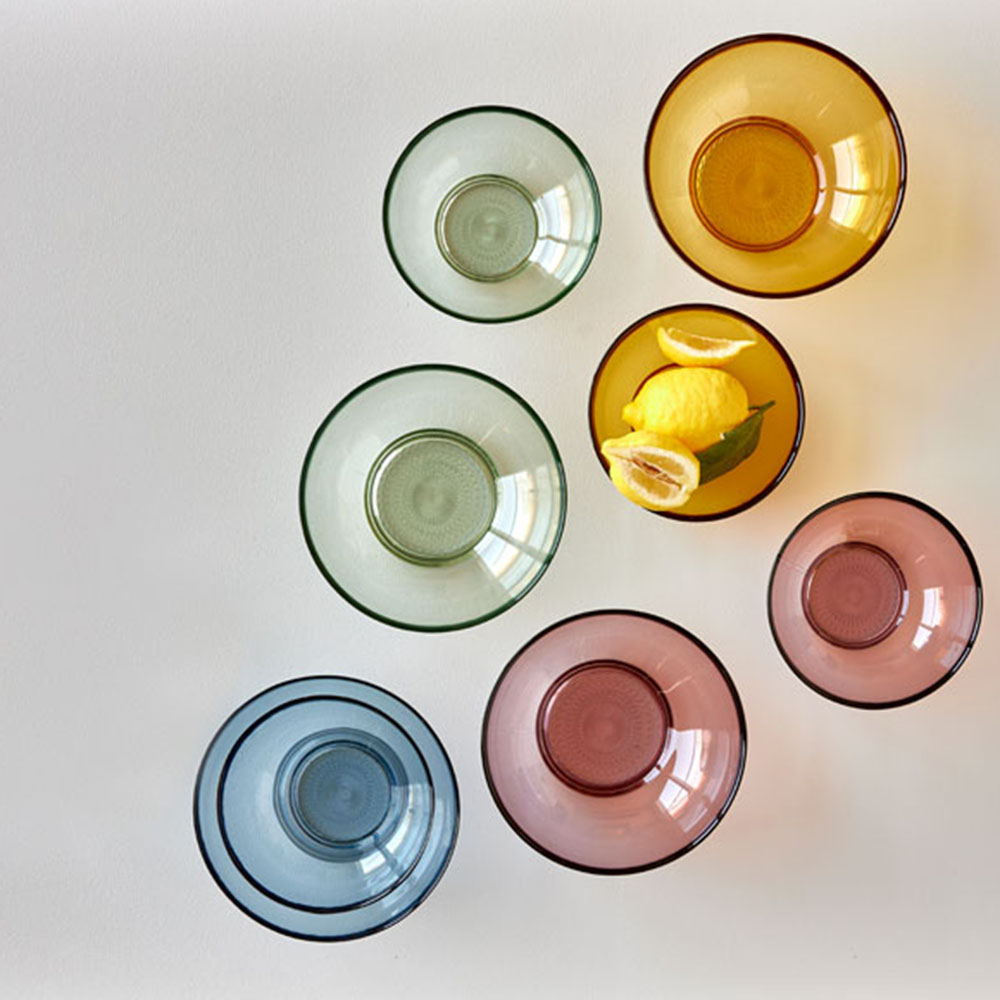 Bitz Glasschüssel, Glasgrün, D 20cm, 100% recyceltes Glas