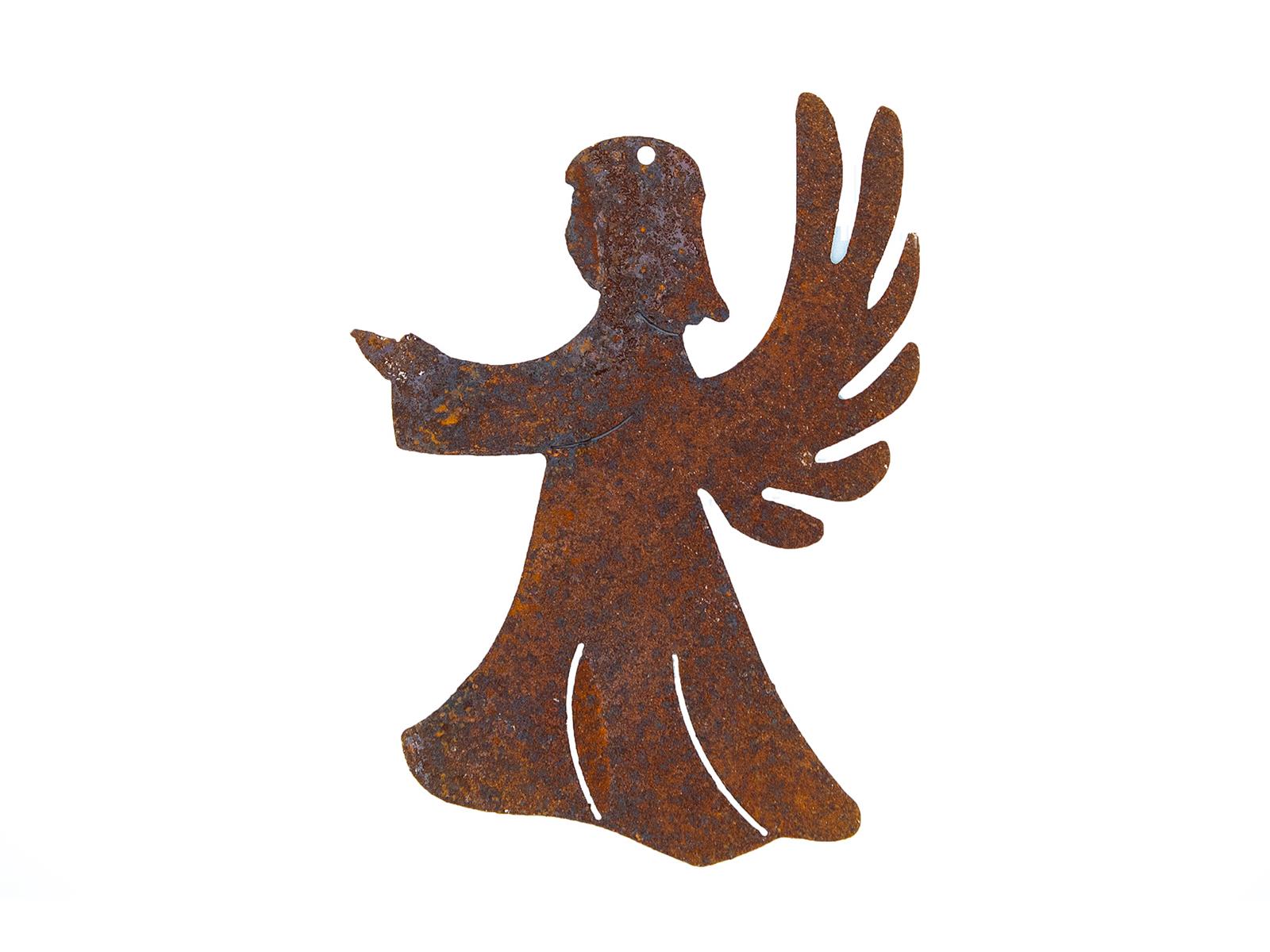Engel zum Hängen, Edelrost, Rost Deko, 9 cm